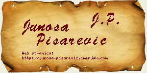 Junoša Pisarević vizit kartica